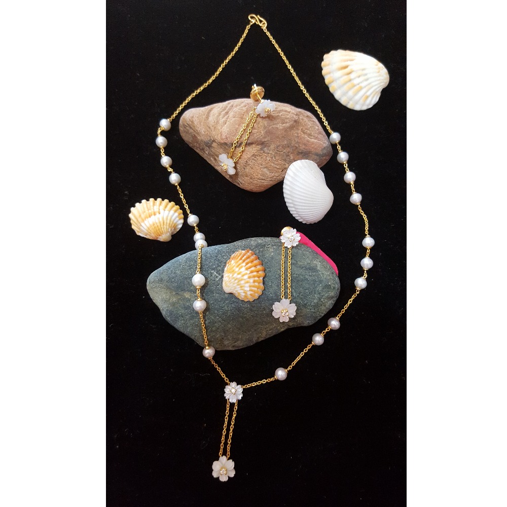 916 Gold Fancy Pearl Mala BJ-M005
