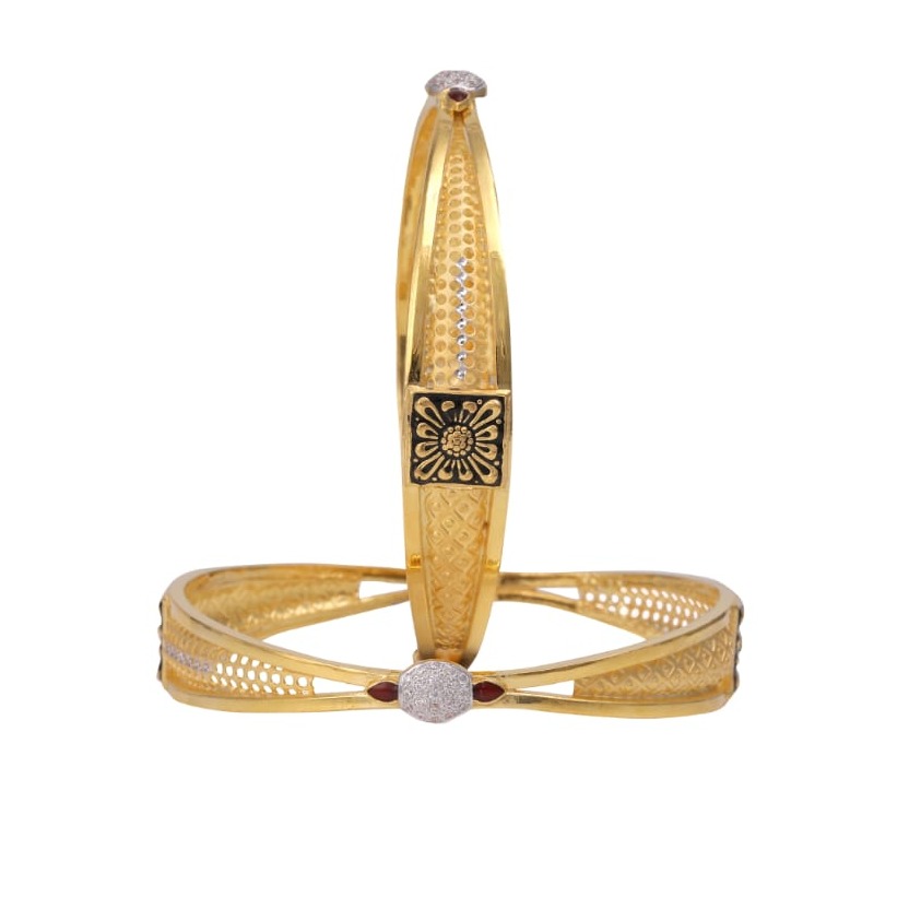 916 Gold Copper Kadli Bangle BJ-B001