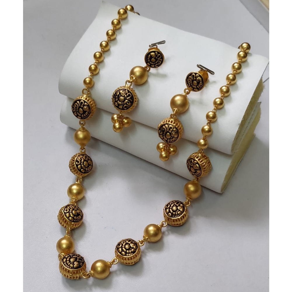916 Gold antique Moti Mala BJ-M001