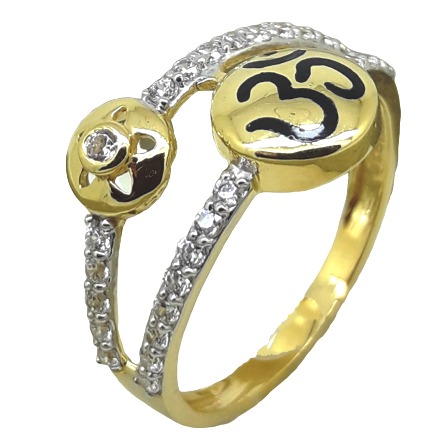 LADIES AD RING WITH OM