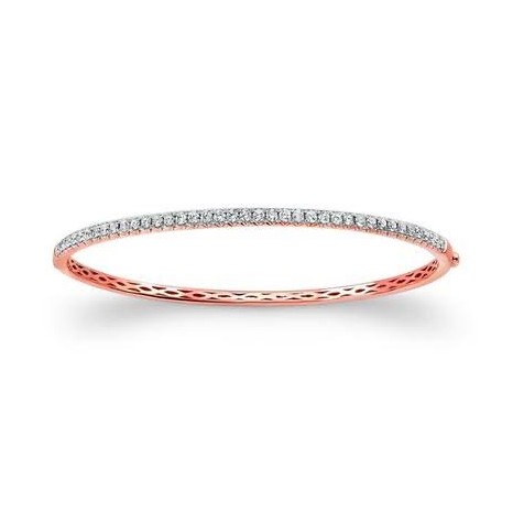 18kt rose gold and diamond classic bracelet for women jkb0011
