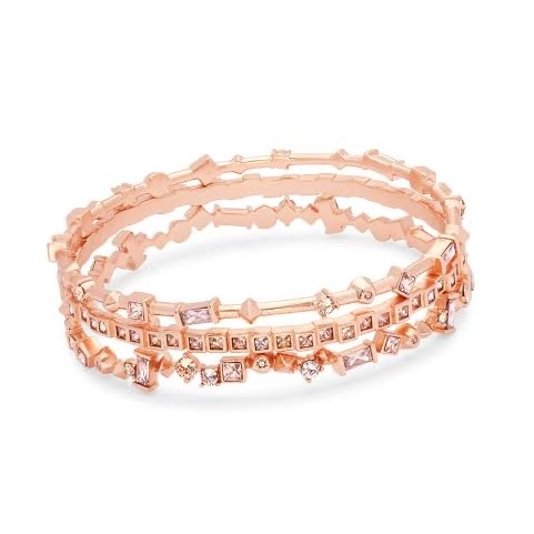 18kt rose gold and diamond square patterned bracelet for women jkb028