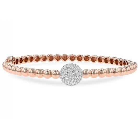 18kt rose gold circle designed trending bracelet for women jkb034