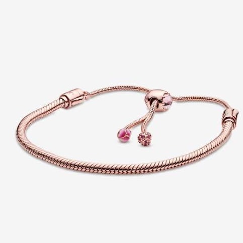 18kt rose gold simple adjustable bracelet for women jkb037