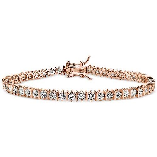18kt rose gold diamond studded bracelet for women jkb039