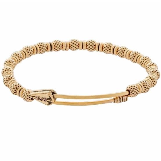 22kt, 916 Hall-marked round textured ball's pattern Yellow Gold Bracelet For Men and women JKB068