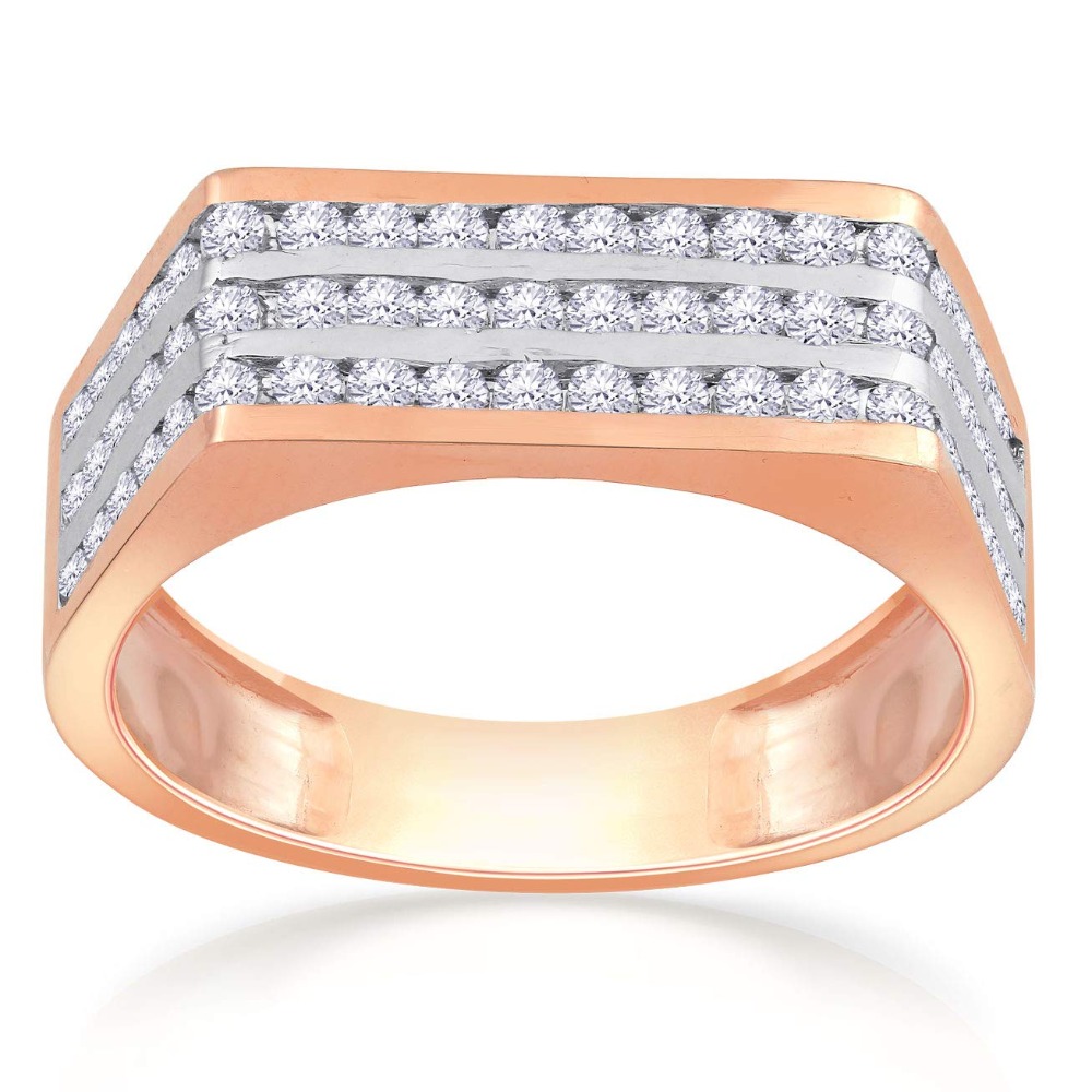 22kt gold and diamond studded heavy ring for men jkr002