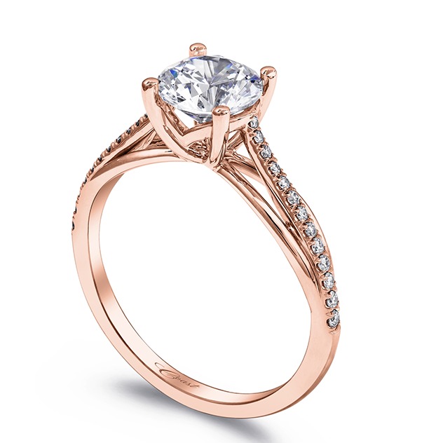 22kt rose gold and diamond beautiful engagement ring for women jkr013