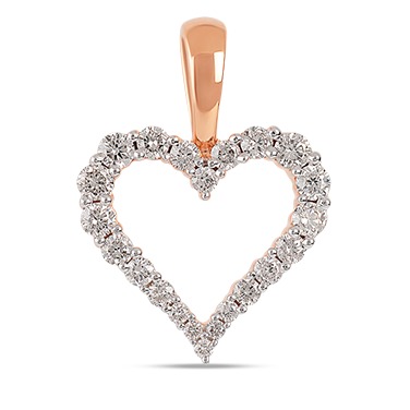 22kt gold and diamond heart pendant jkp001