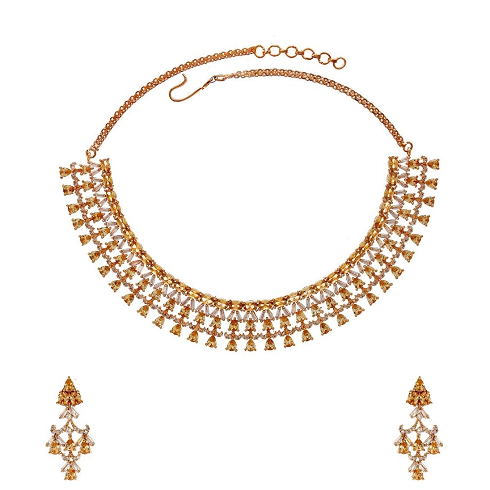 22kt, 916 Hall-marked, Yellow Gold Symmetrical linings design necklace jkn016