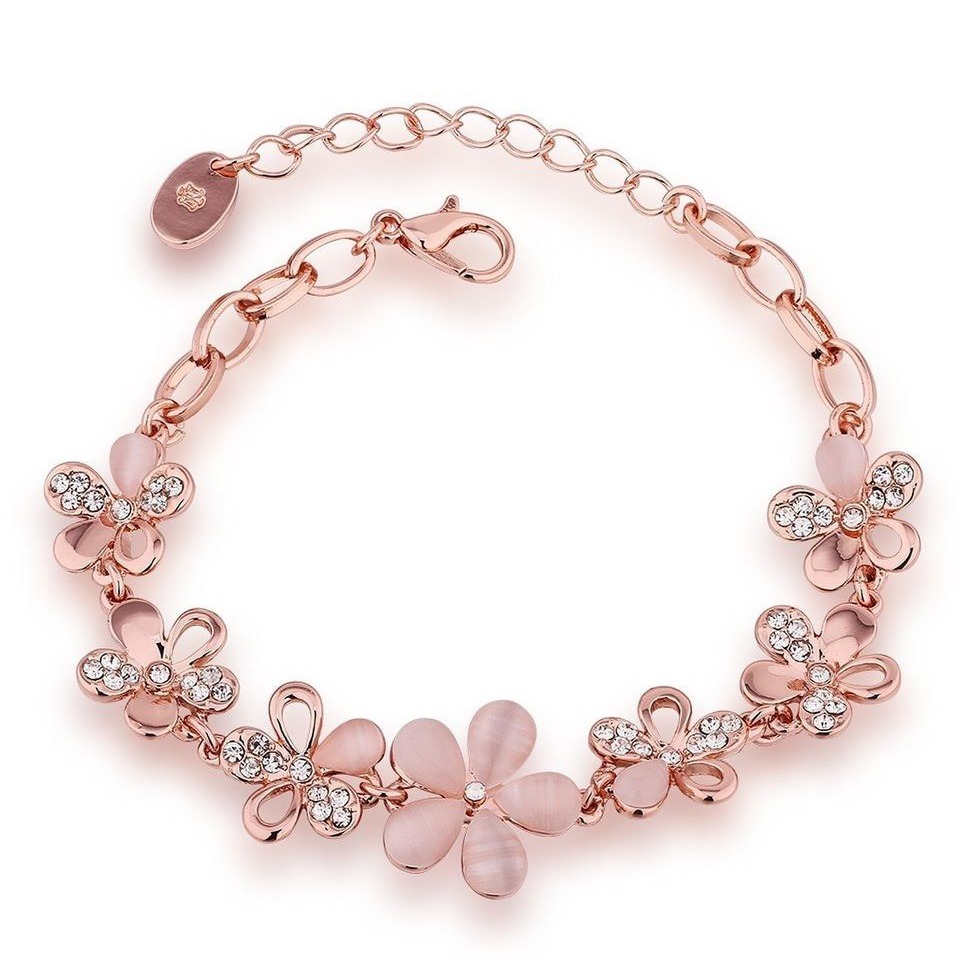 22kt, 916 Hall-Marked, Rose Gold oxalis flower Design Hand Band for women JKB301