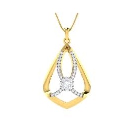 22kt, 916 Hm, Yellow Gold Freestyle Bow Design Pendant Jkp011.