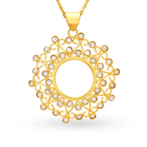 22kt, 916 Hm, Yellow Gold elegant spheric design pendant Jkp172.