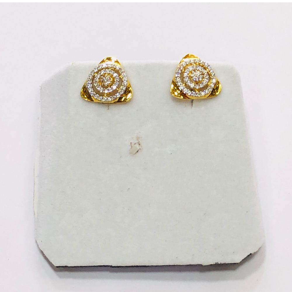 22kt, 916 Hm, Yellow Gold diamond round in Triangles Tops Jke126.