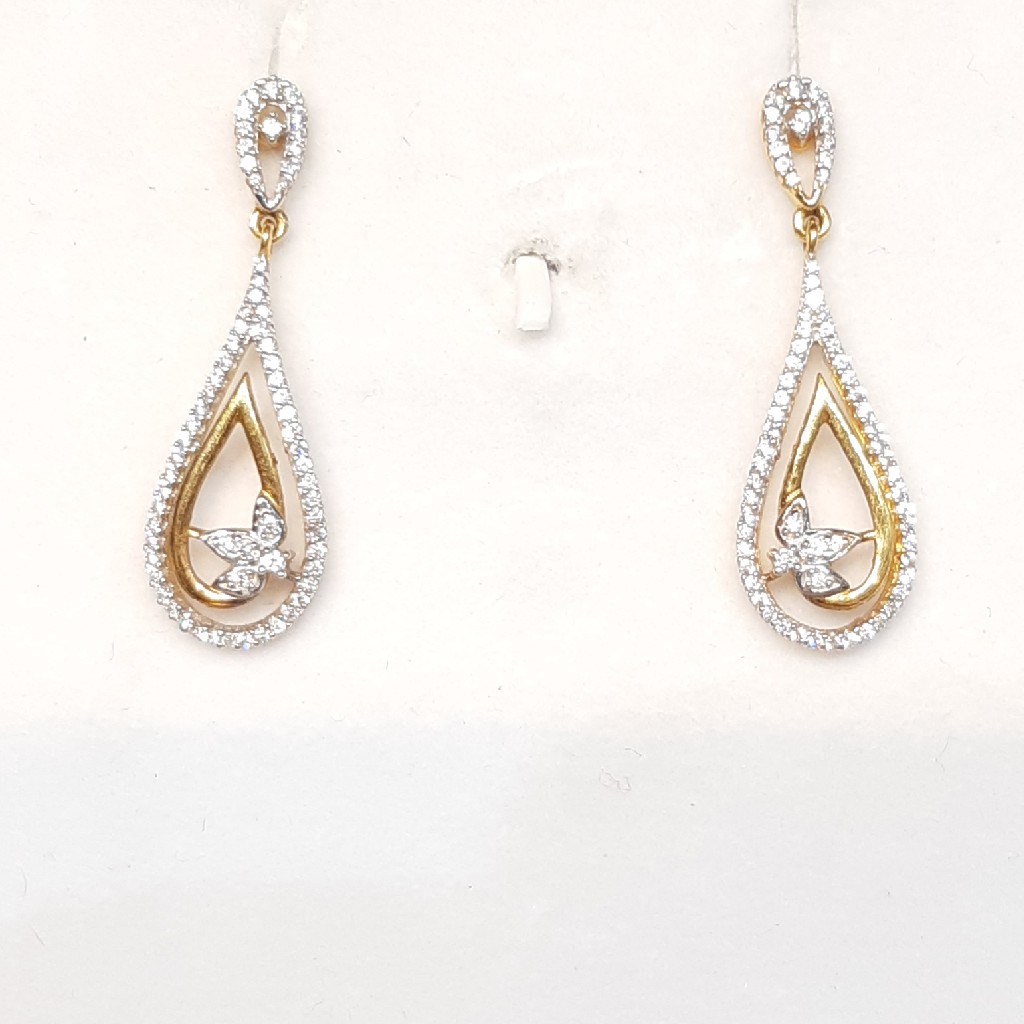 22kt, 916 Hm, Yellow Gold small flower long design AD Jke135.