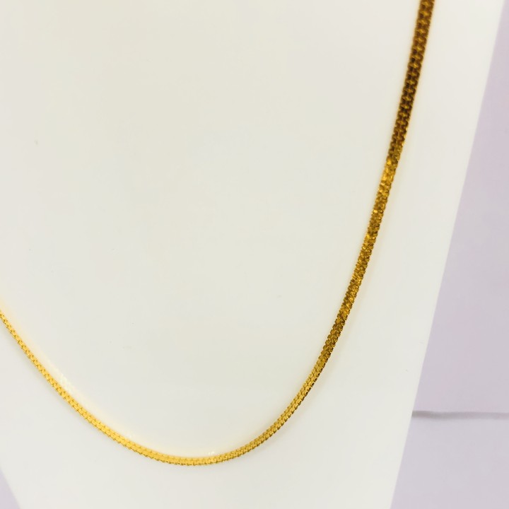 22kt, 916 Hall-Marked, plain subtle yellow gold chain JKC021 - Image 2