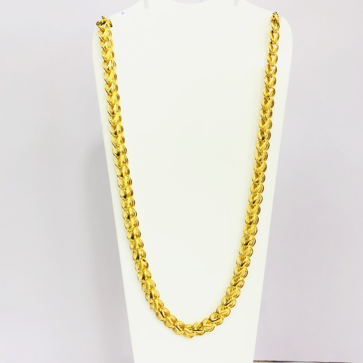 22kt, 916 HM, Yellow Gold, chunky lotus chain Chain for men JKC029
