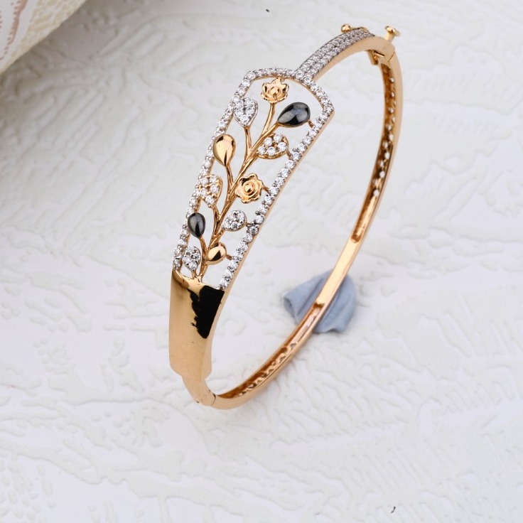 18kt gold rose hallmark Party Wear Bangle