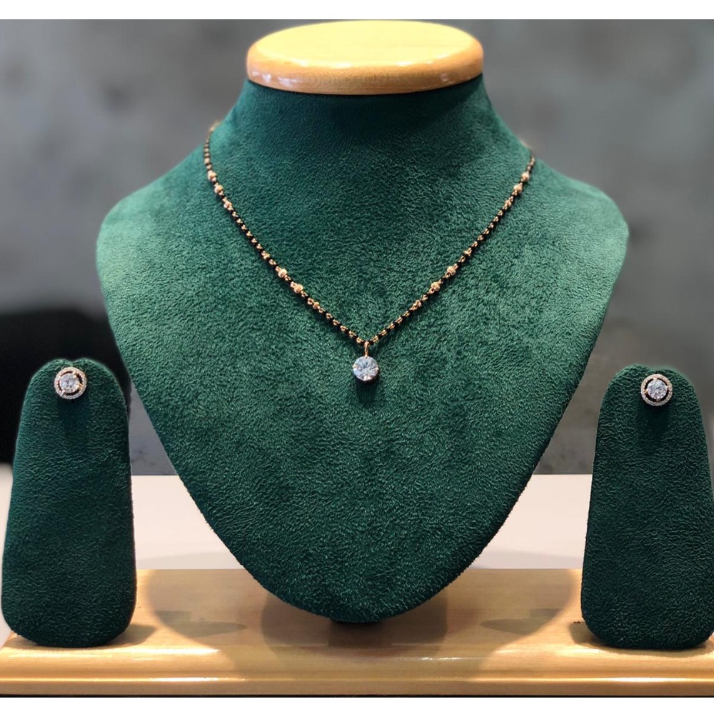916 Gold Fancy Mani Moti Pendant Chain Set