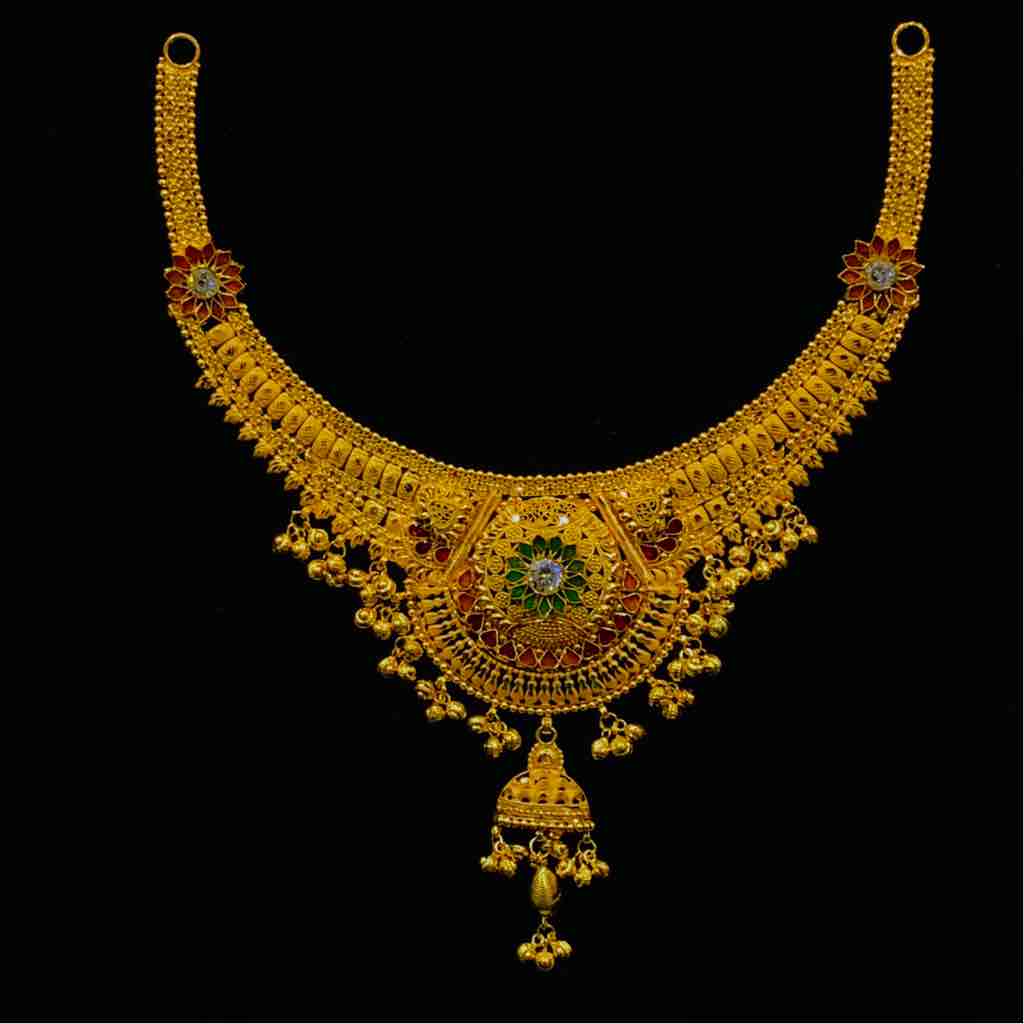 22kt exclusive ladies plain gold necklace