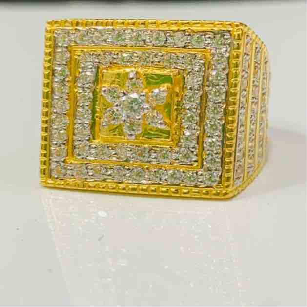 22kt 916 exclusive cz gents ring