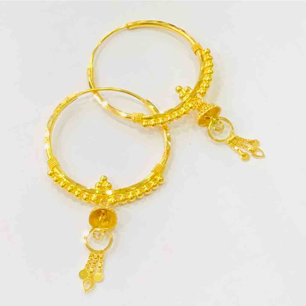 18kt fancy ladies kadi(earrings)