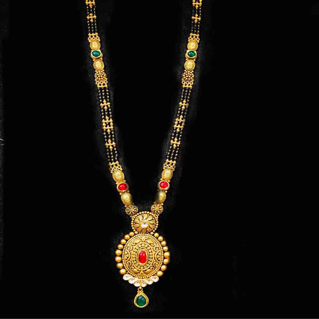 22kt 916 Exclusive antique jadtar mangalsutra