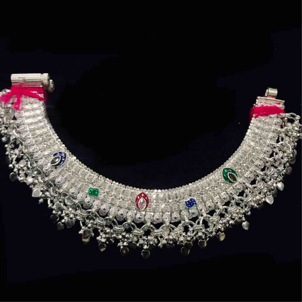 750 Silver Flower Design Jasti Payal