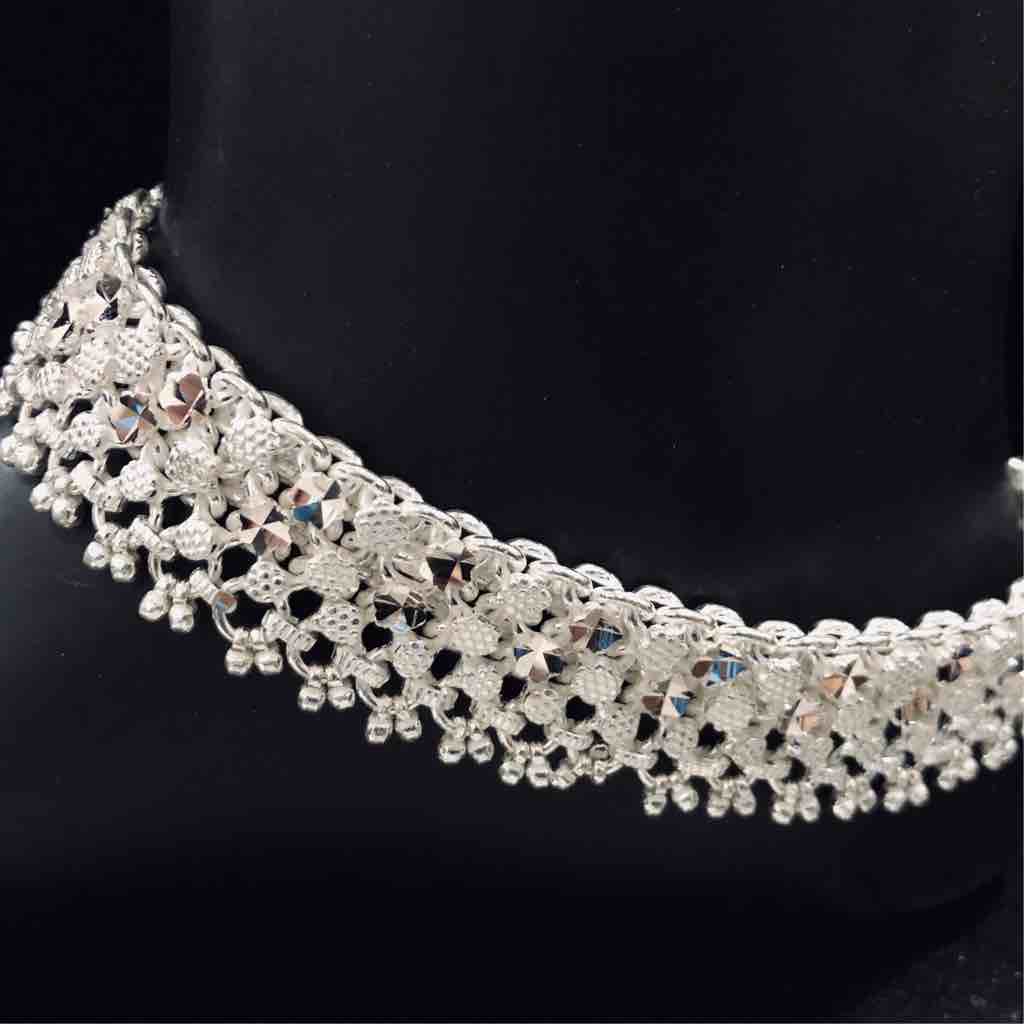 Fancy Silver Ajmeri Payal - Image 2