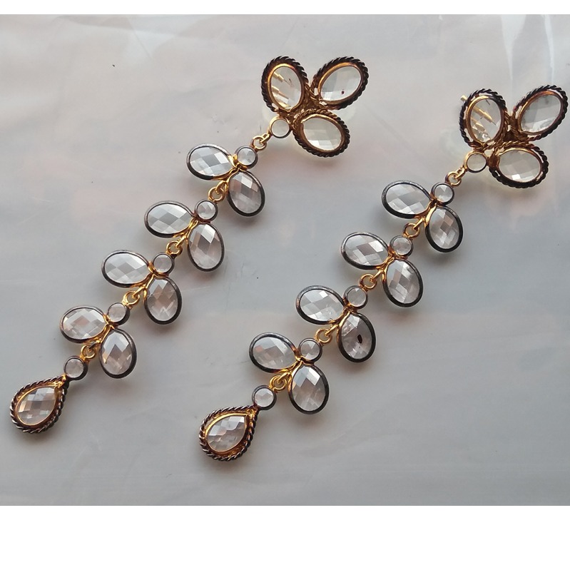 Silver Sterling Polki Earrings