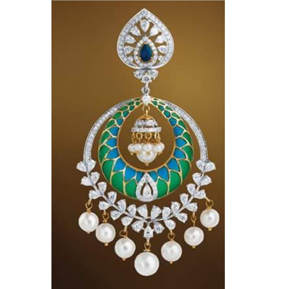 Modern Beaded Earring CAD Design