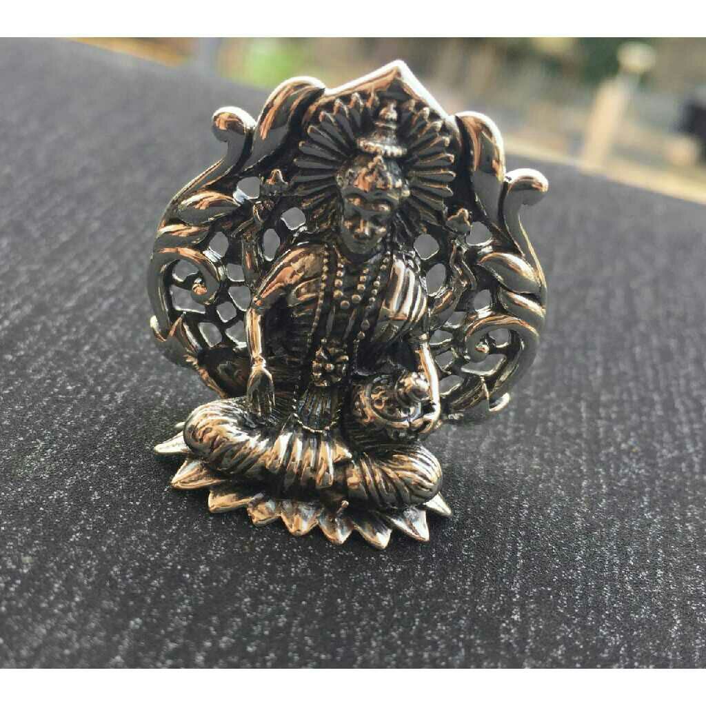 Silver God Ganesh And Laxmiji Murti - Image 2