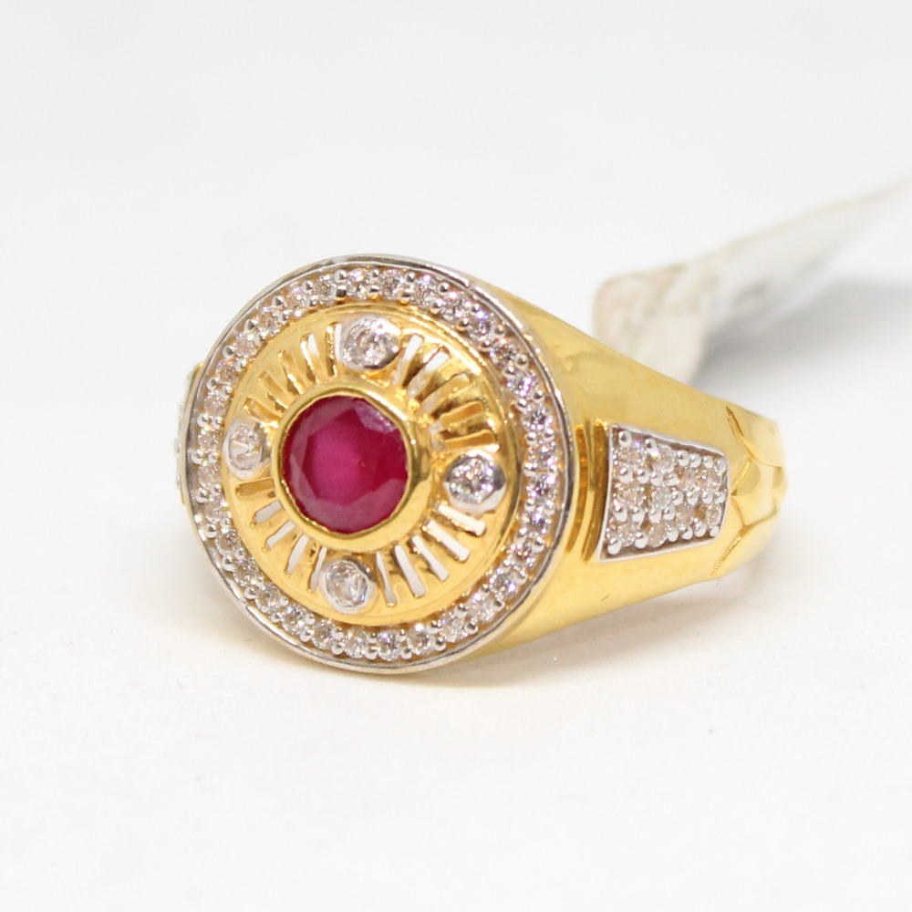 ring 916 hallmark gold daimond -6706