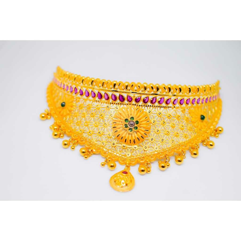 916 Gold Light Weight Chokar Set