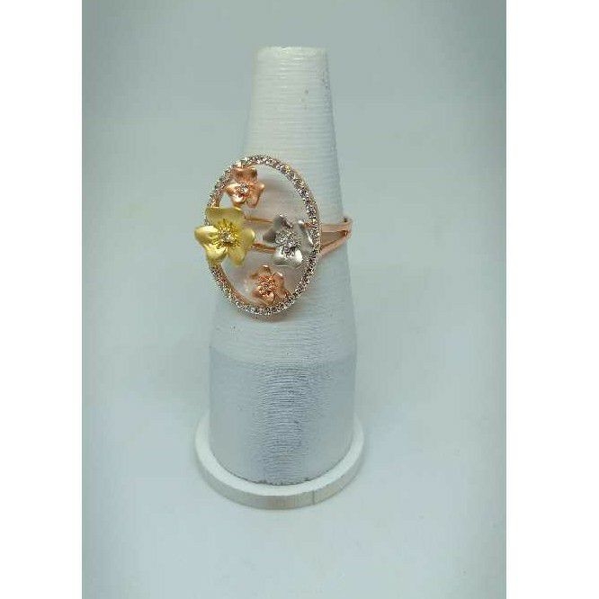 750 Tri Colour Rose Gold Ring