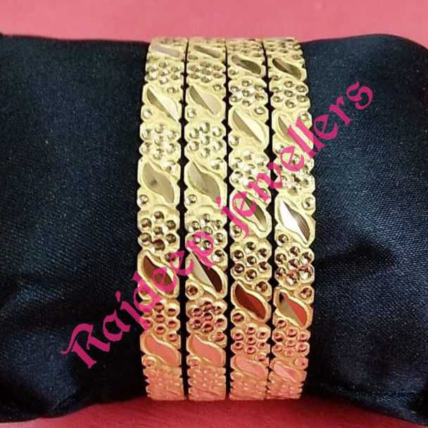916 Gold Simple Bangles For Ladies