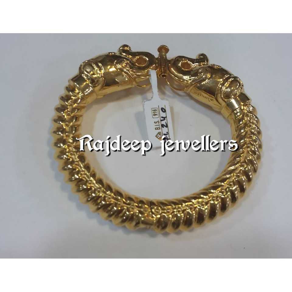 916 Gold Traditional Bracelet For Gents