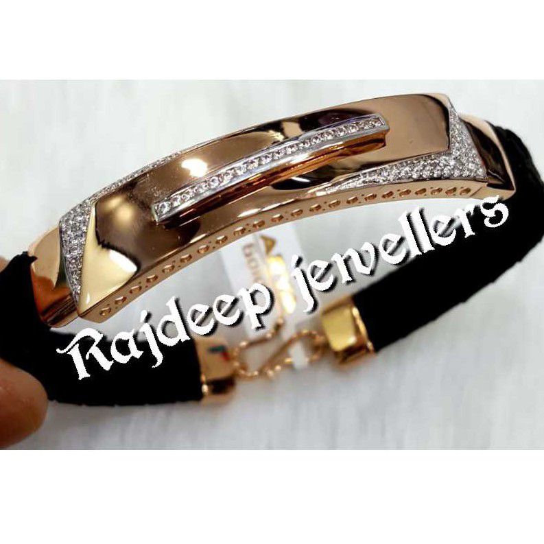 916 Rosegold Stylish Leather Bracelet
