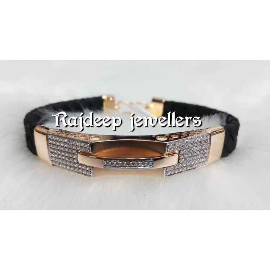 18KT Rosegold Leather Bracelet