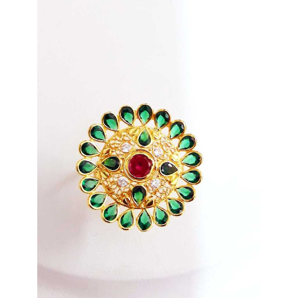 Gold Round Shape Modern Ring