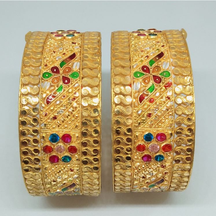 22 KT Gold Designer Rajwadi Kada