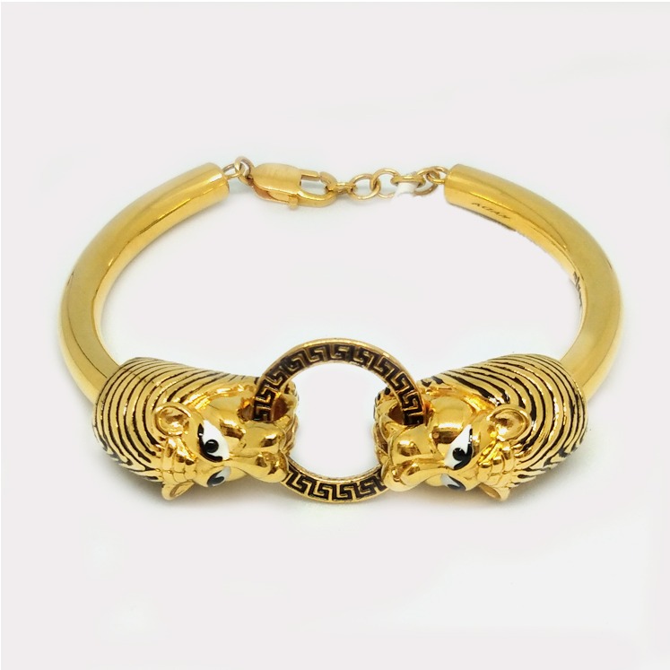 916 Gold Rajwadi Lion Shaped Bracelet
