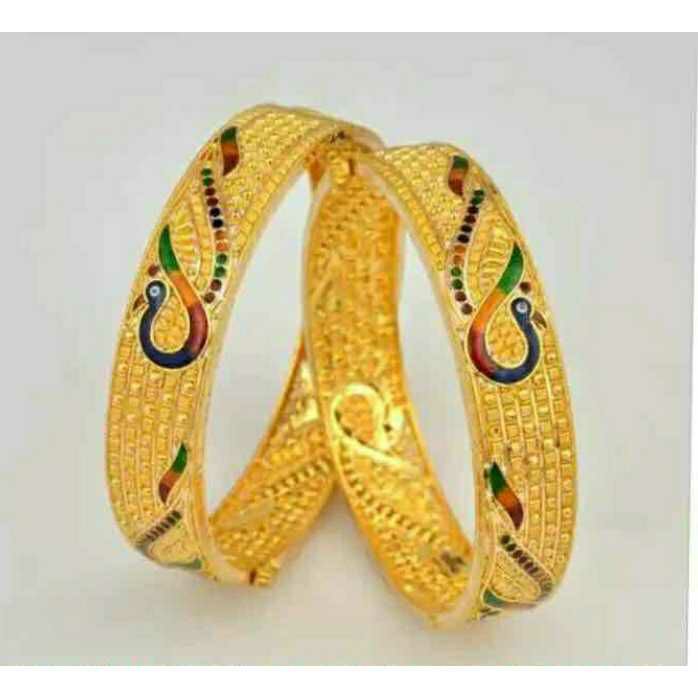 916 Gold Traditional Style Ladies Bangles