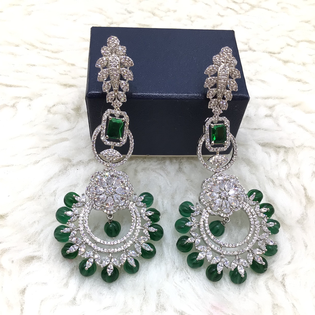 Silver forming fancy earrings