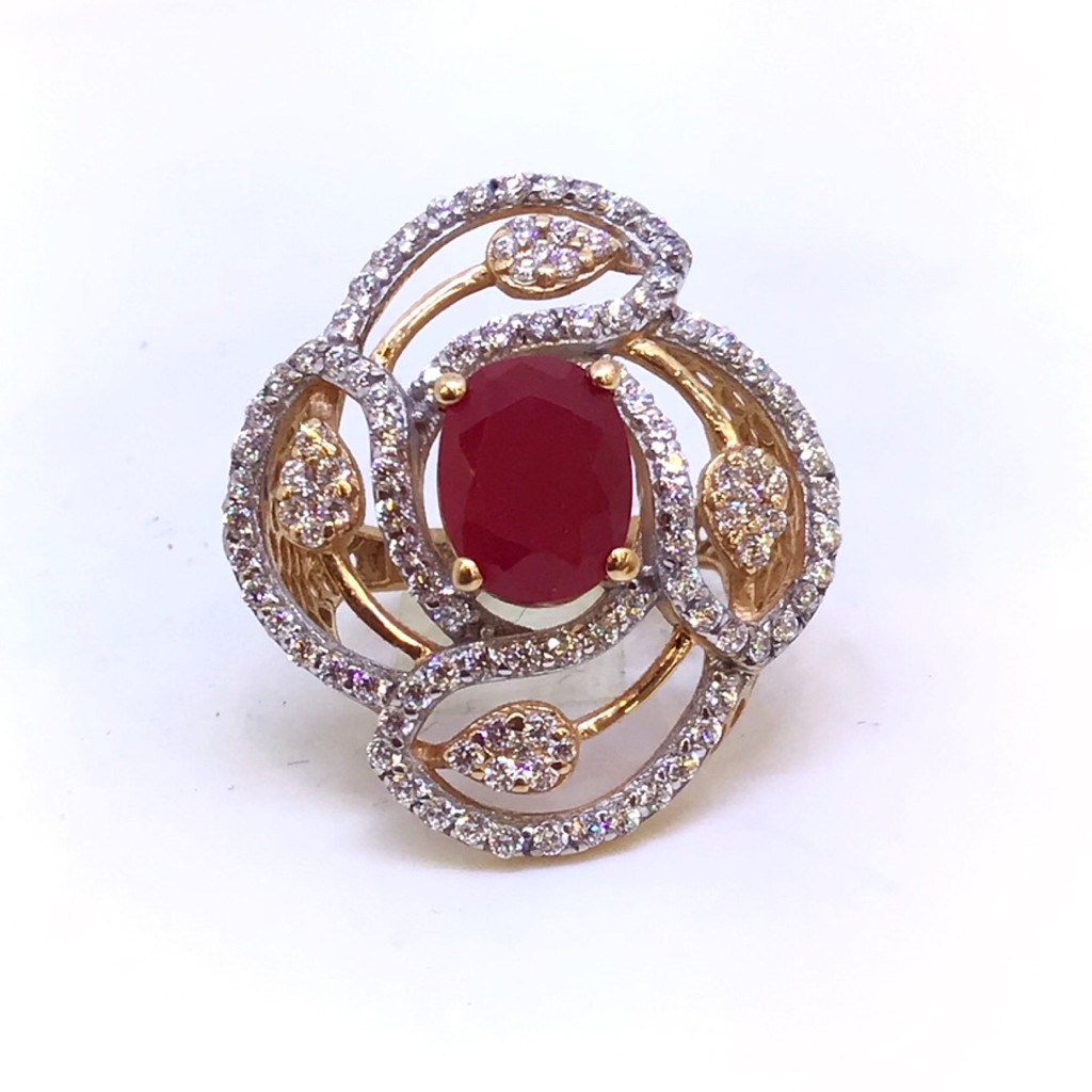 FANCY ROSEGOLD LADIES RING