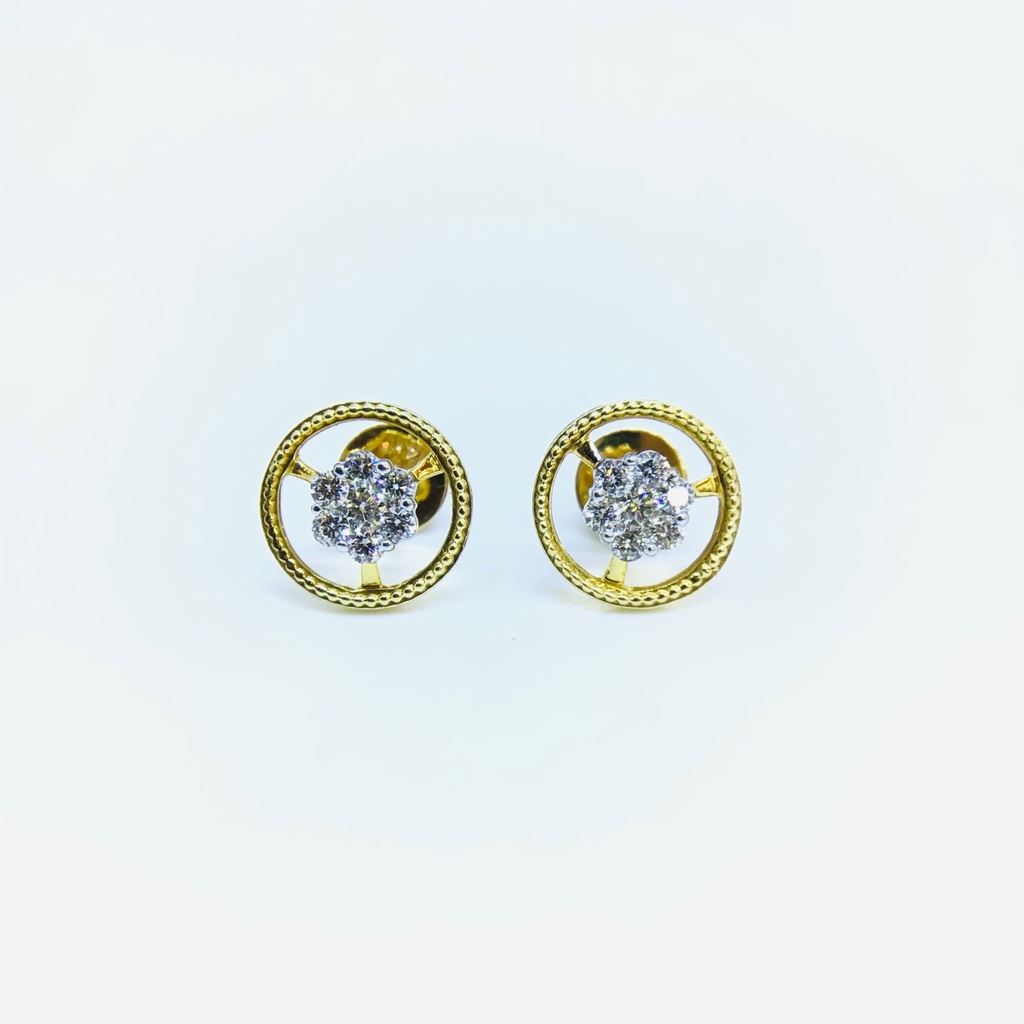 BRANDED FANCY REAL DIAMOND EARRINGS