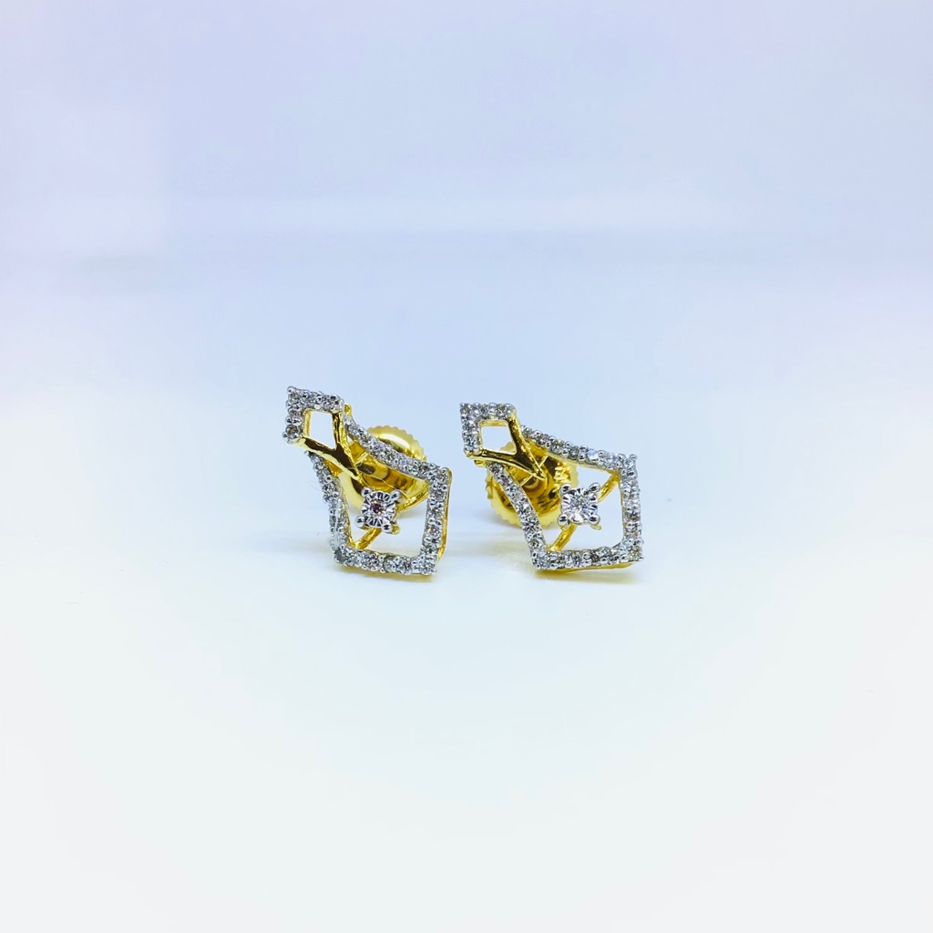BRANDED FANCY REAL DIAMOND EARRINGS