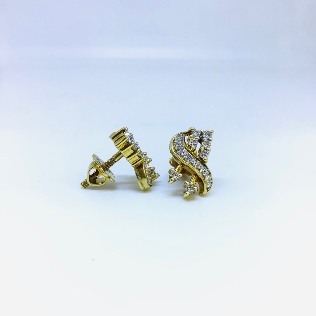 DESIGNED REAL DIAMOND FANCY EARRINGS - Image 2