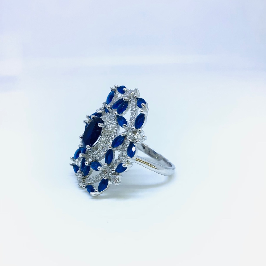 BRANDED FANCY STERLING SILVER RING - Image 3