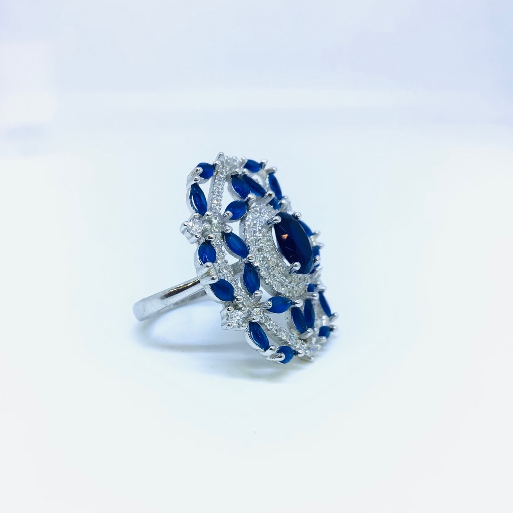 BRANDED FANCY STERLING SILVER RING - Image 2